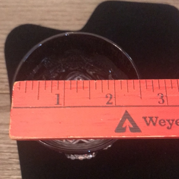 Vintage flash glass fair souvenir 1936 creamer and handled glass ruby red pair - Picture 9 of 16